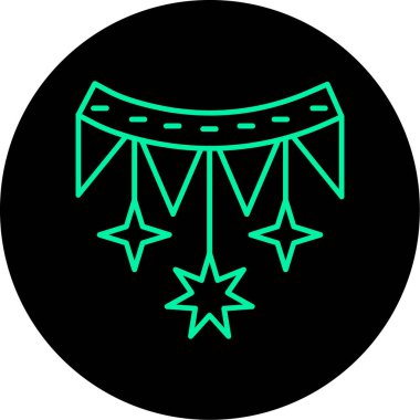 Bir yıldız simgesinin vektör illüstrasyonu