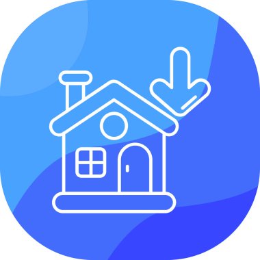 Ev. Web simgesi basit illüstrasyon