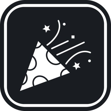 Doğum günü partisi. Web simgesi basit illüstrasyon