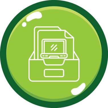 Yazıcı simgesi, basit vektör çizim