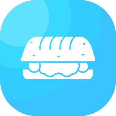 Sandviç simgesi işaret vektör illüstrasyonu 