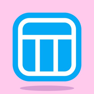 Mavi çizgi mutfak önlüğü ikonu mavi arka planda izole edilmiş. Yemek pişirme üniforması. vektör