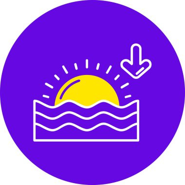 Deniz simgesinin vektör illüstrasyonu