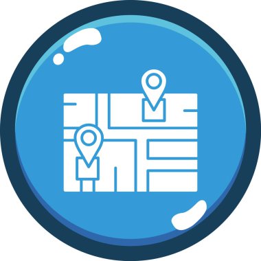 İş haritası. Web simgesi basit illüstrasyon