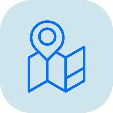 Harita. Web simgesi basit illüstrasyon