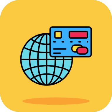 küresel Internet simge vektör çizim