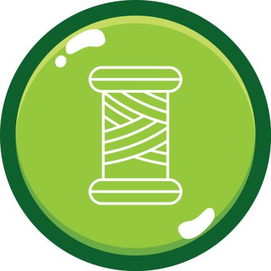 Yeşil ve sarı yuvarlak bir ikonun vektör çizimi