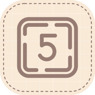 6 numaralı simge, resimleme tasarımı