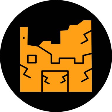 Bina. Web simgesi basit illüstrasyon