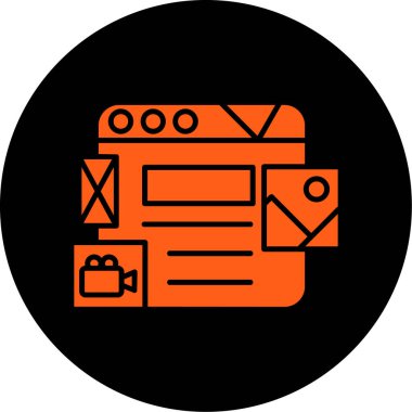 Bir bus simgesinin vektör illüstrasyonu