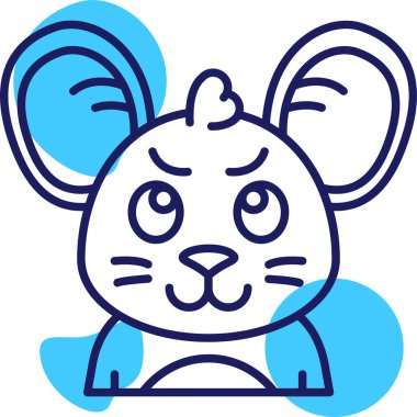 Doldurulmuş bir hayvan yüzü simgesi - taslak biçimi