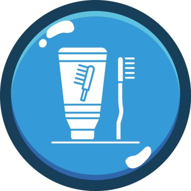 Diş bakımı ikonu. Web için diş hijyeni vektör simgelerinin özet çizimi