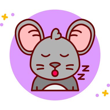 uyuyan fare vektör simgesi tasarımı