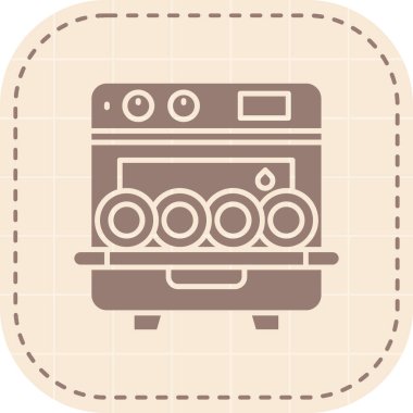 Fırın. Web simgesi basit illüstrasyon