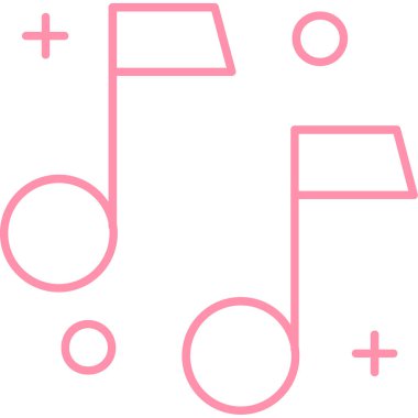 Müzik notası. Web simgesi basit tasarım