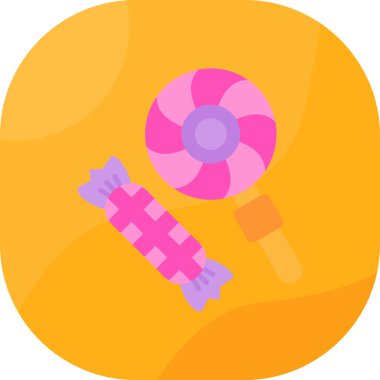 Şeker ikonunun vektör illüstrasyonu