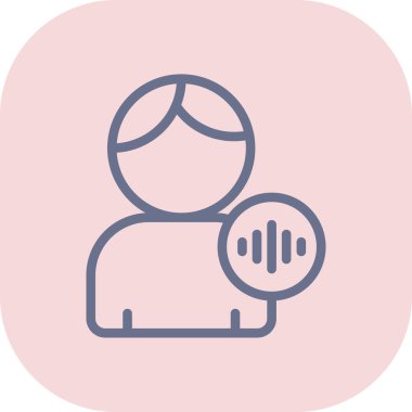 Kulaklıklı adamın vektör simgesi, vektör simgesi