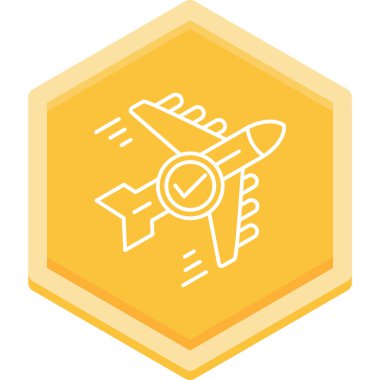 düzlem simgesinin vektör illüstrasyonu