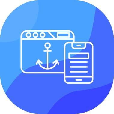 Gemi. Web simgesi basit illüstrasyon