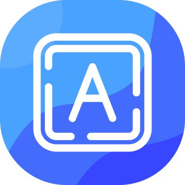 alfabe harfi doldurulmuş bir simge - özet biçimi