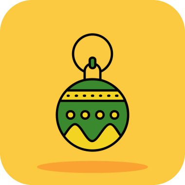 top noel dekorasyon simgesi Doldurulmuş dış hat biçimi