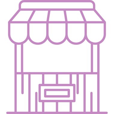 dükkan simgesi vektör illüstrasyonu