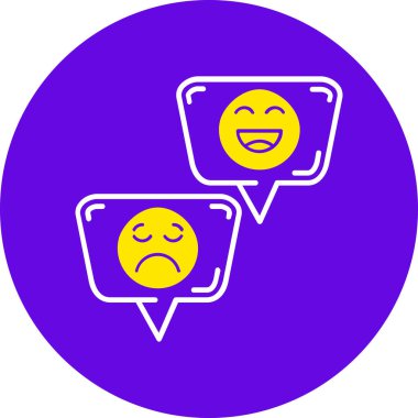 Gülümse. Web simgesi basit illüstrasyon