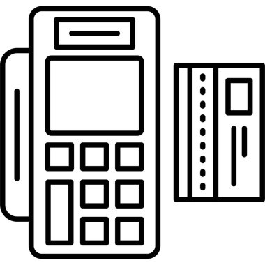 atm terminal makine simgesi ana hat biçiminde