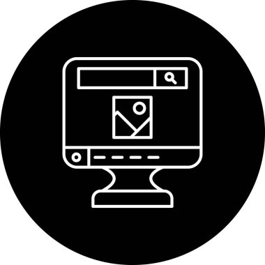 seo modern simgesinin vektör illüstrasyonu