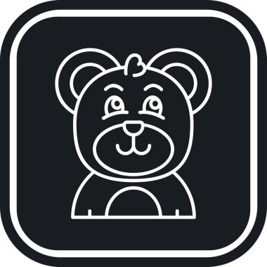 Ayı simgesi vektör illüstrasyonu