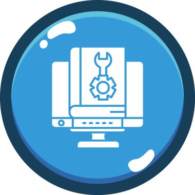 Bilgisayar. Web simgesi basit illüstrasyon