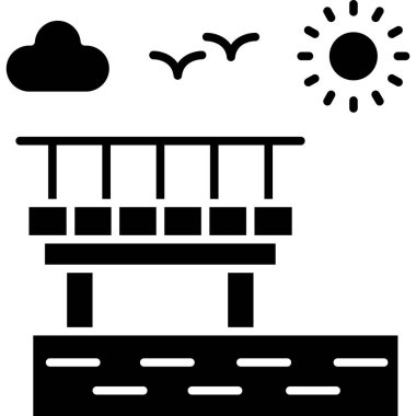 Güneş. Web simgesi basit illüstrasyon