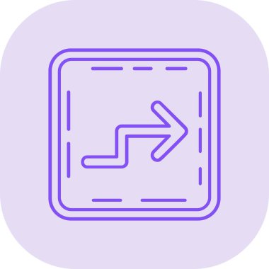 Yön vektör satırı simgesi