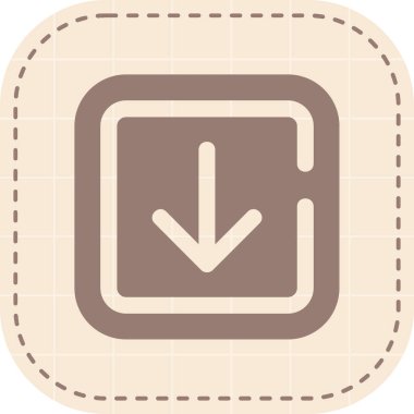 aşağı ok simgesi, vektör illüstrasyonu