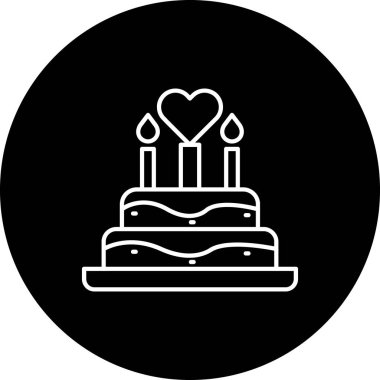 Kek. Web simgesi basit illüstrasyon