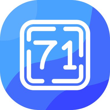 7 numaralı simge vektör çizimi tasarımı