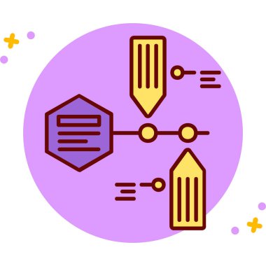 Renk çizgisi ok simgesini beyaz arkaplanda izole etti. Gradyan dinamik şekiller. vektör illüstrasyonu