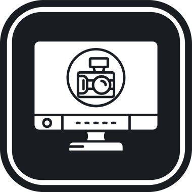 Kamera simgesi, vektör illüstrasyonu