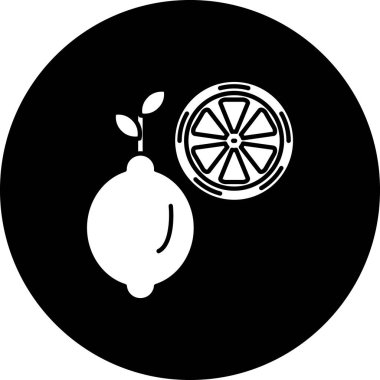 Eşsiz limon kabartma vektör çizgisi simgesi