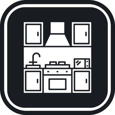 Mutfak simgesi, vektör illüstrasyonu