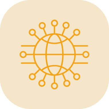 genel ağ simgesi, vektör illüstrasyonu