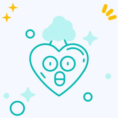 Mutlu Sevgililer Günü simgesi - taslak biçimi