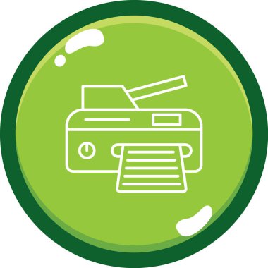 Yazıcı simgesi vektör illüstrasyonu