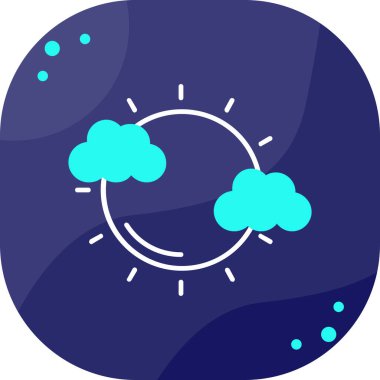 Hava durumu. Web simgesi basit illüstrasyon