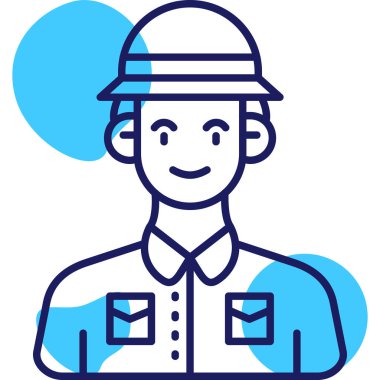 Avatar mühendisi üniformalı adam şapkası