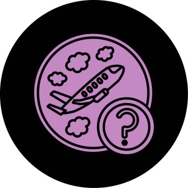 Uçak simgesinin vektör illüstrasyonu