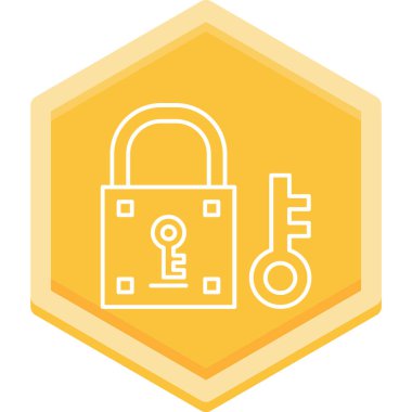 Kilit. Web simgesi basit illüstrasyon