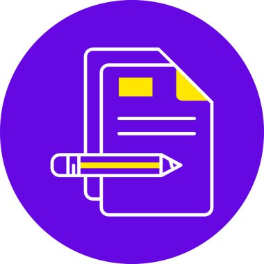 Kalem. Web simgesi basit illüstrasyon