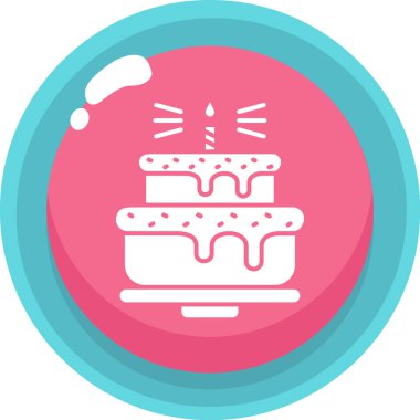 Kek. Web simgesi basit illüstrasyon