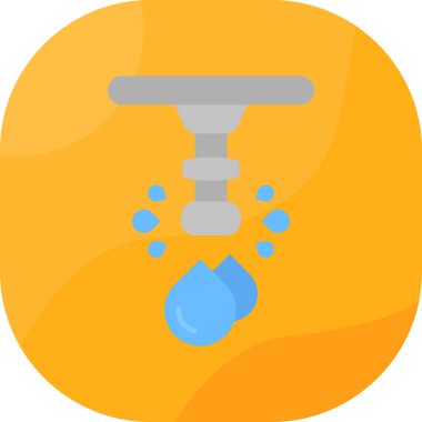 Duş. Web simgesi basit illüstrasyon